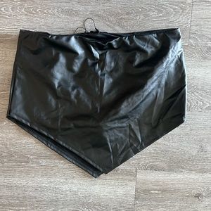 Fashion Nova Black Leather Skirt